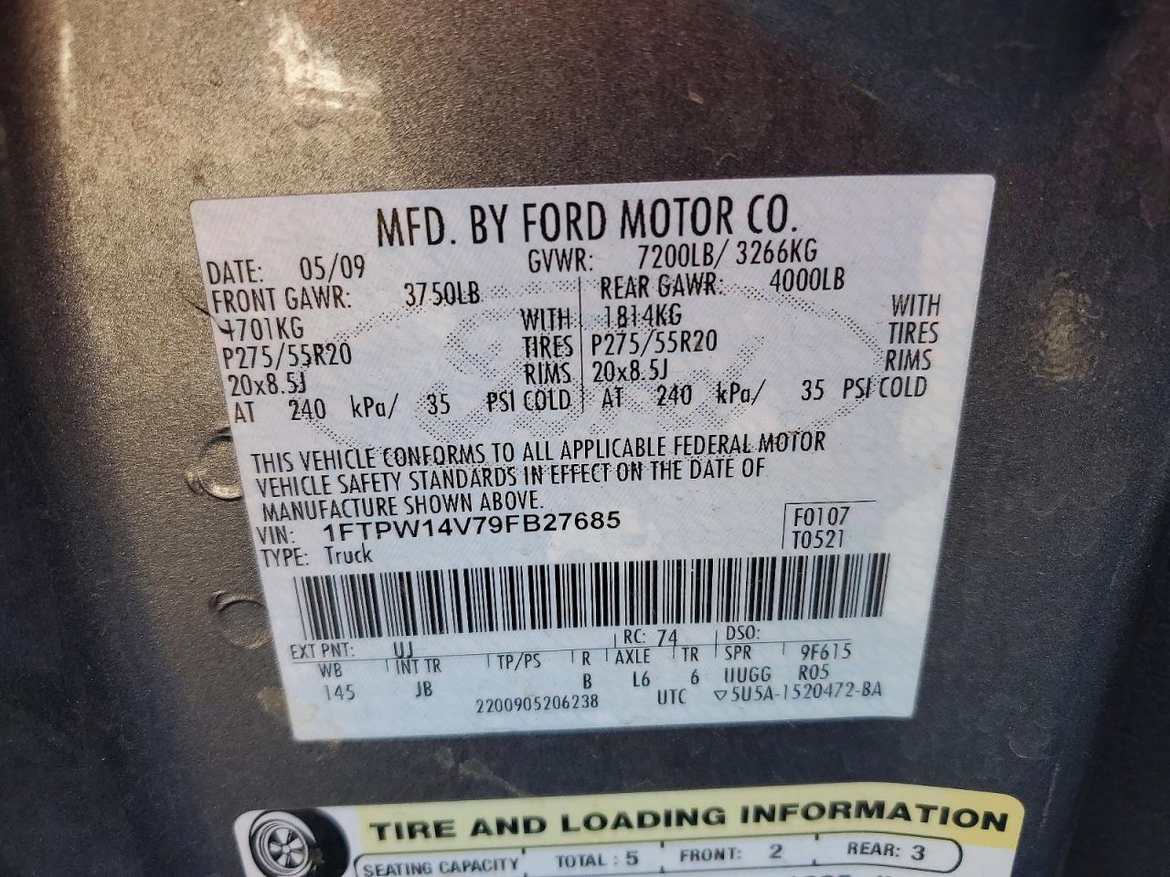 2009 FORD F150 SUPERCREW photo 12