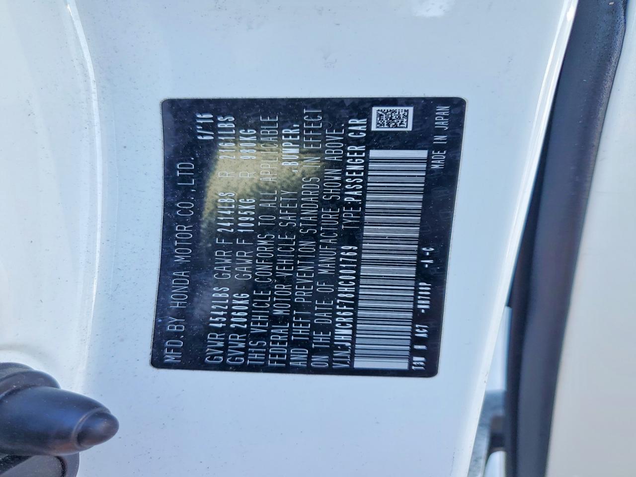 2017 HONDA ACCORD TOURING HYBRID photo 23