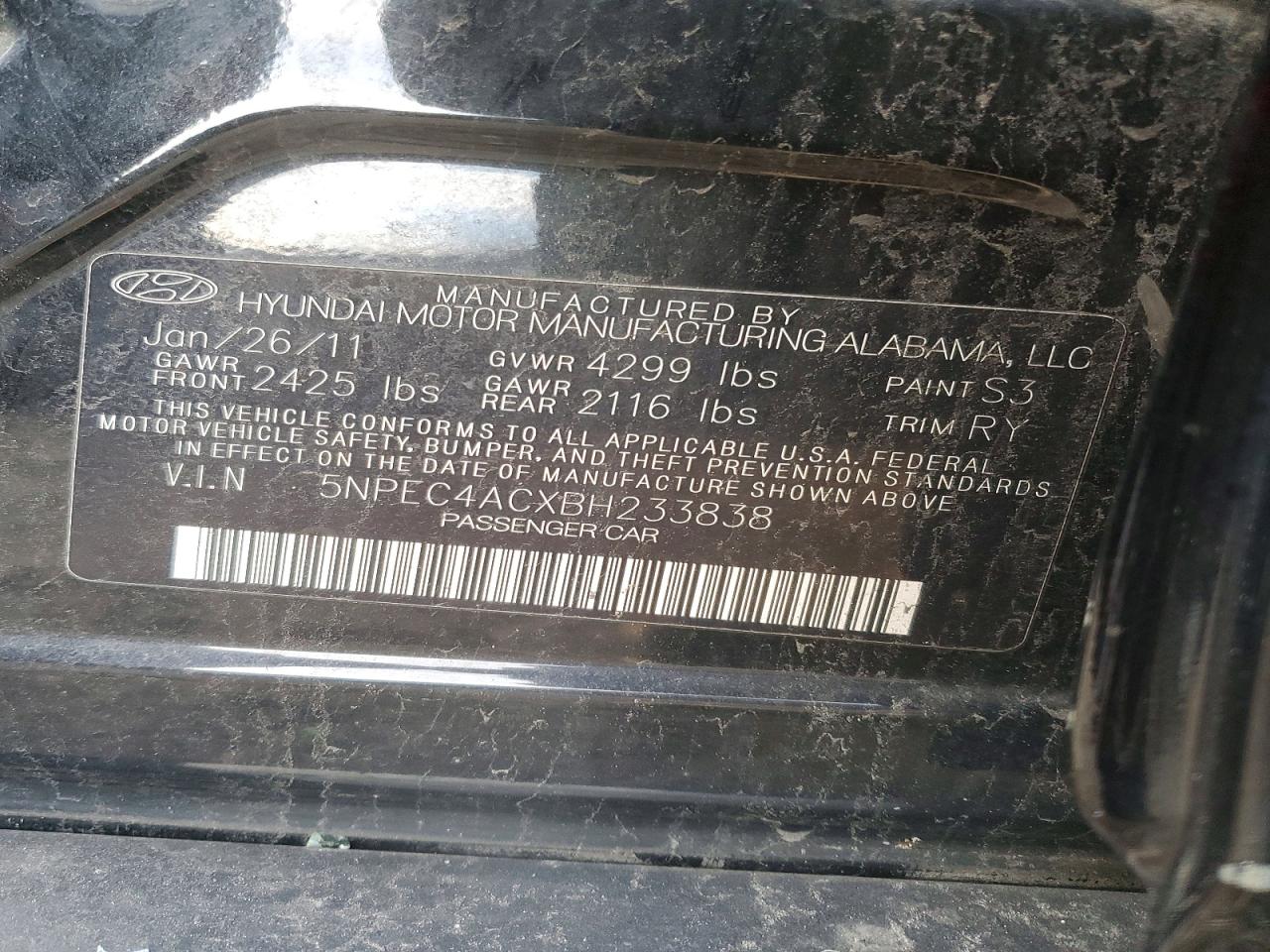 2011 HYUNDAI SONATA photo 23
