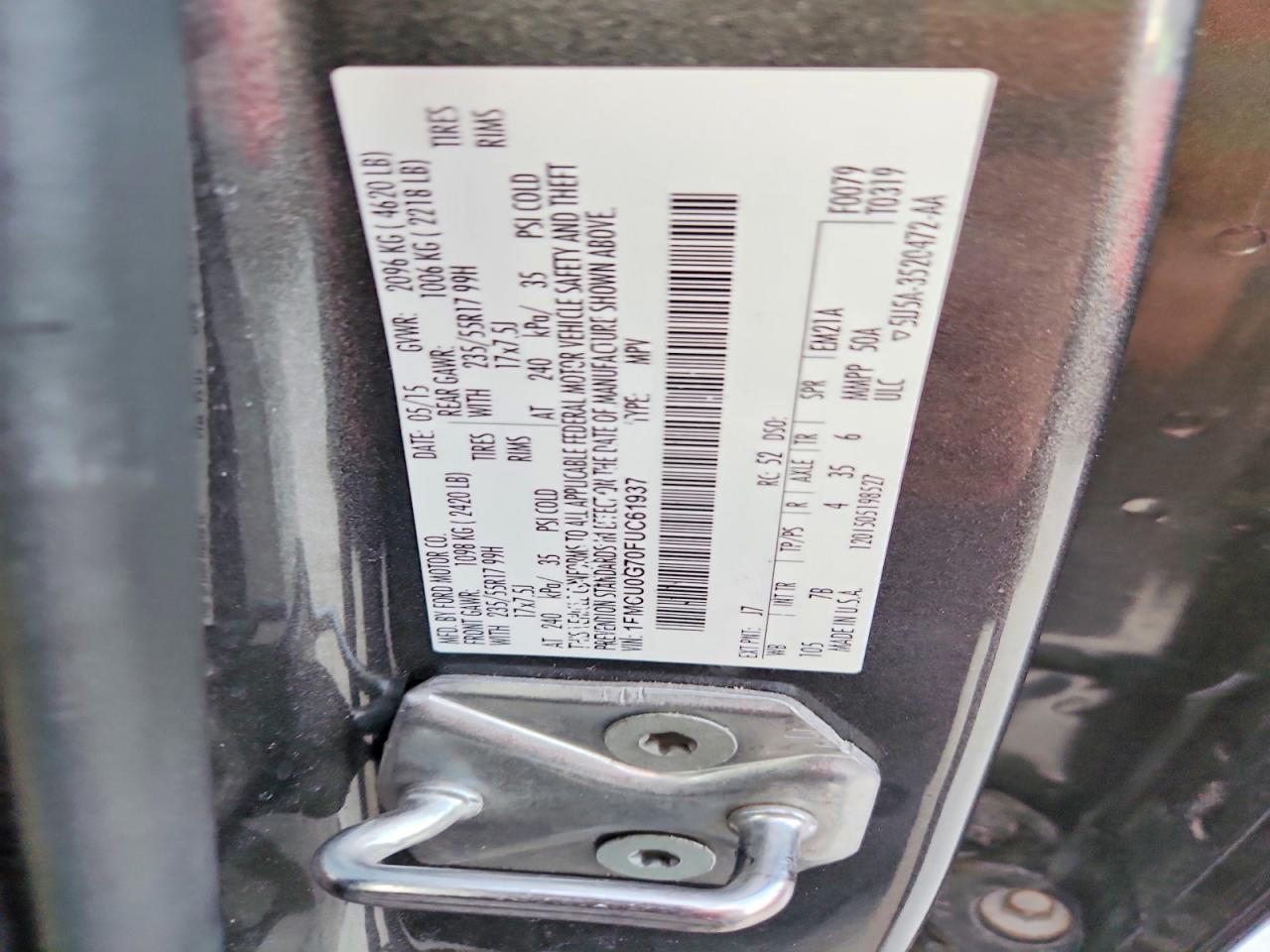 2015 FORD ESCAPE SE photo 25