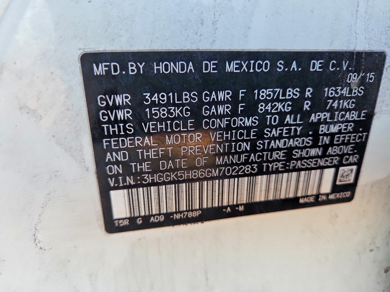2016 HONDA FIT EX photo 12