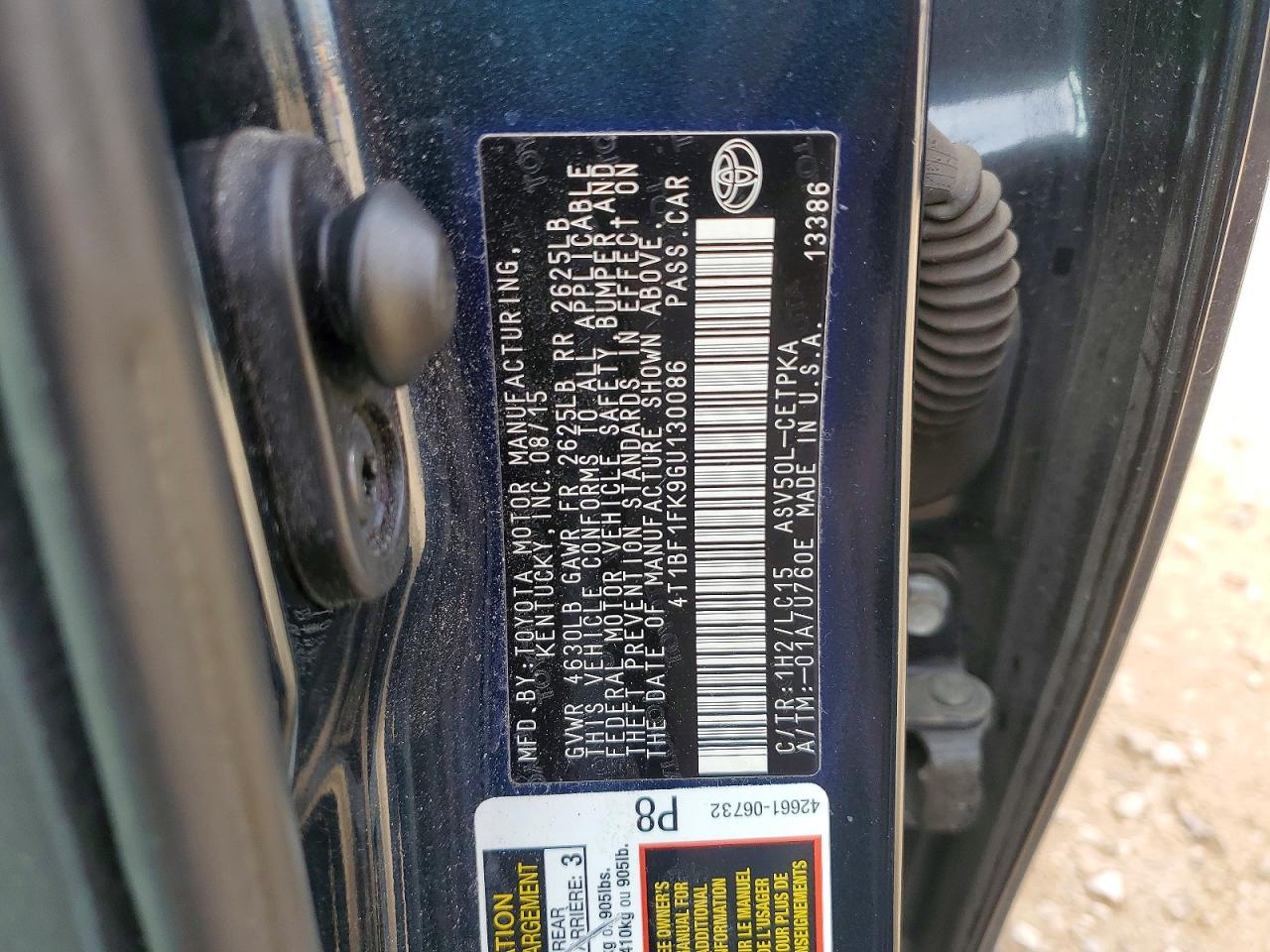 2016 TOYOTA CAMRY LE photo 25