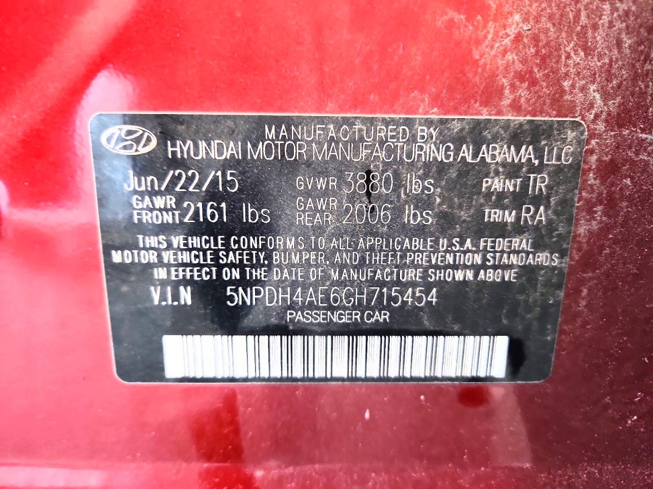 2016 HYUNDAI ELANTRA SE photo 25