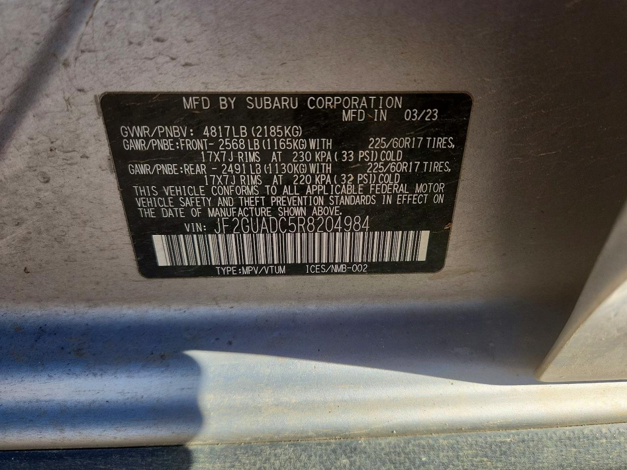 2024 SUBARU CROSSTREK PREMIUM photo 25