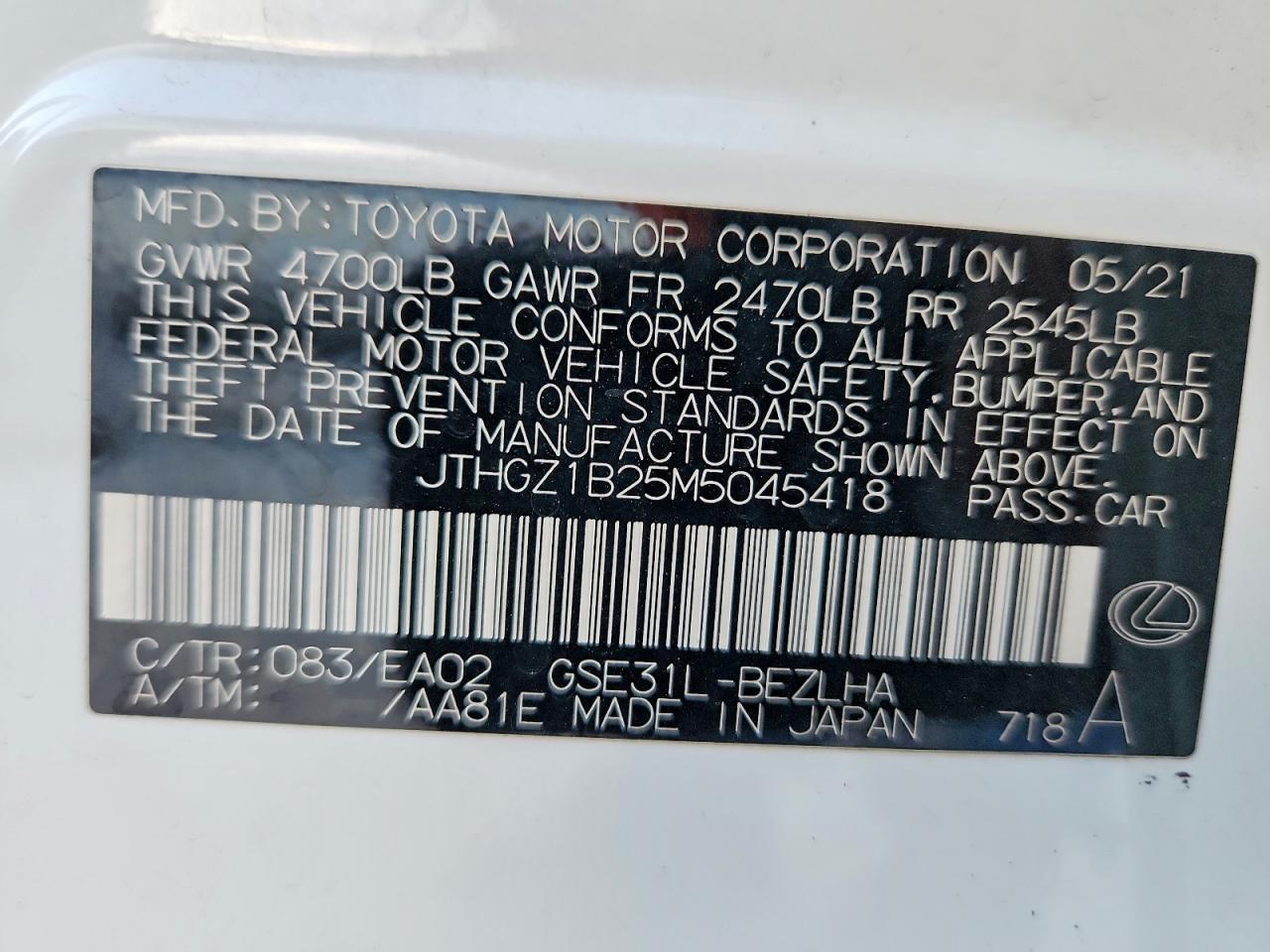 2021 LEXUS IS 350 F SPORT photo 49