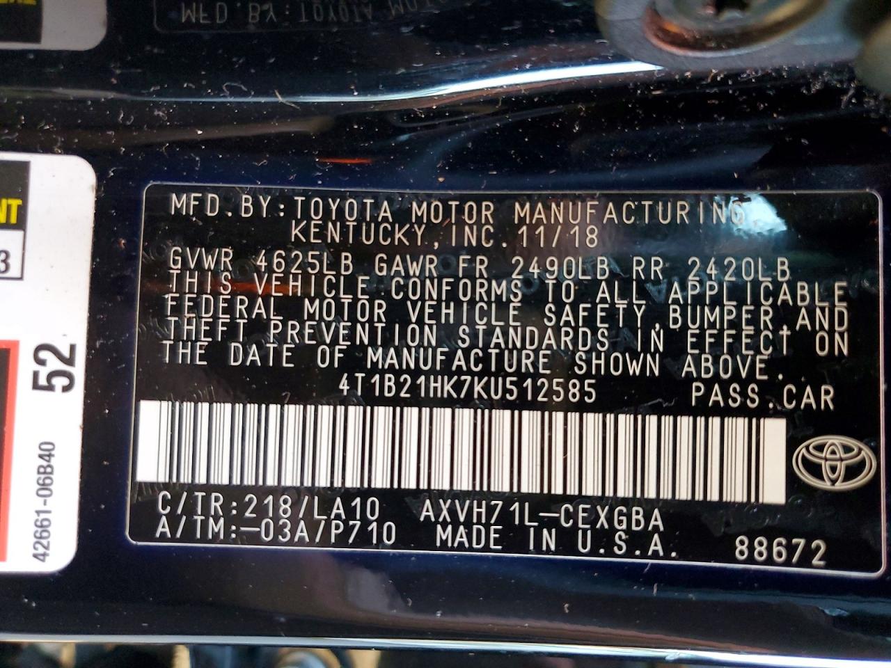 2019 TOYOTA CAMRY HYBRID photo 34