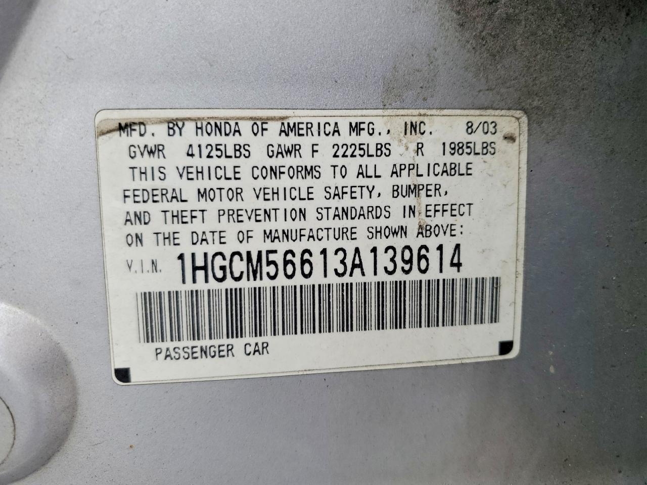 2003 HONDA ACCORD EX photo 34
