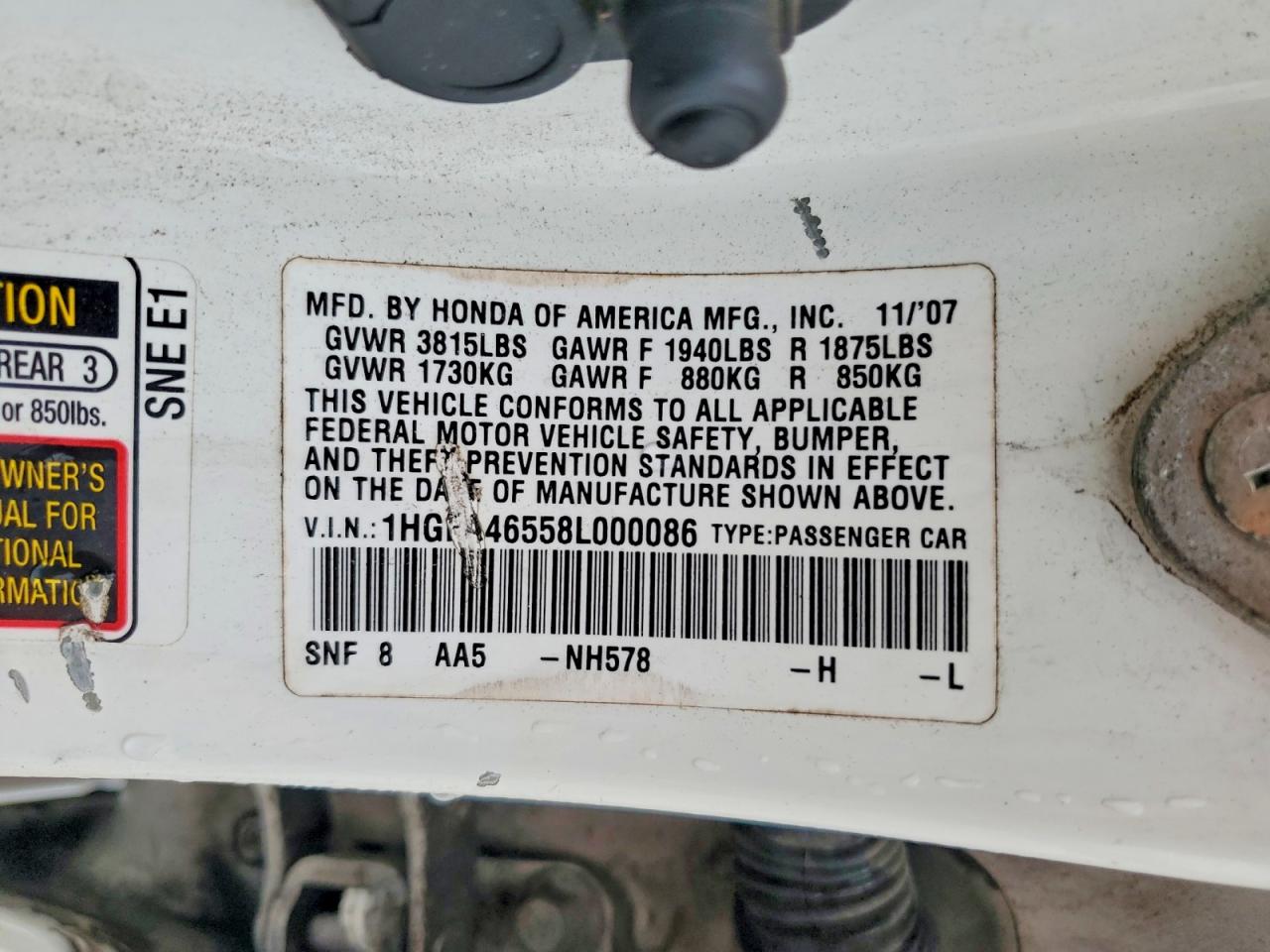 2008 HONDA CIVIC GX photo 23