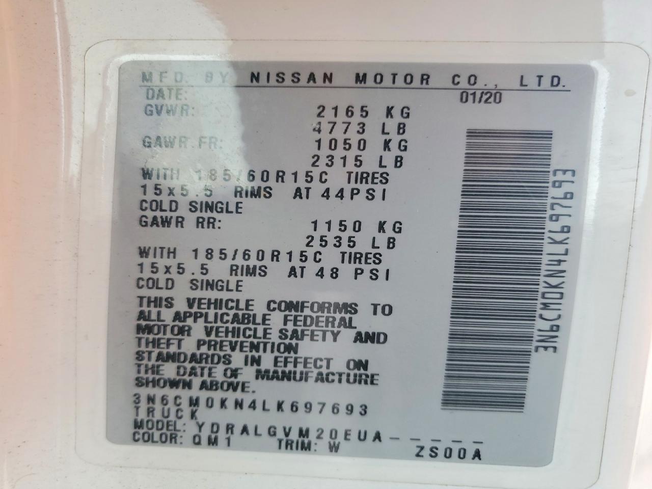 2020 NISSAN NV200 UTILITY / SERVICE VAN photo 13