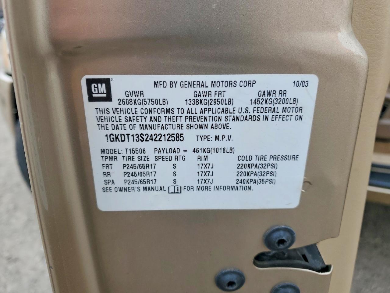 2004 GMC ENVOY photo 13