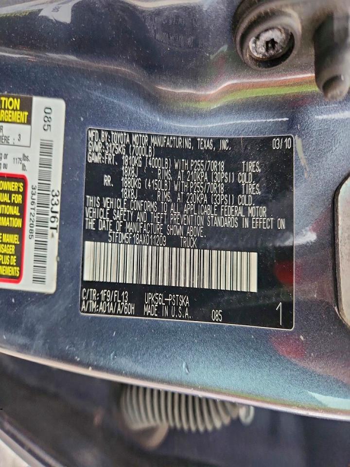2010 TOYOTA TUNDRA CREWMAX SR5 photo 23