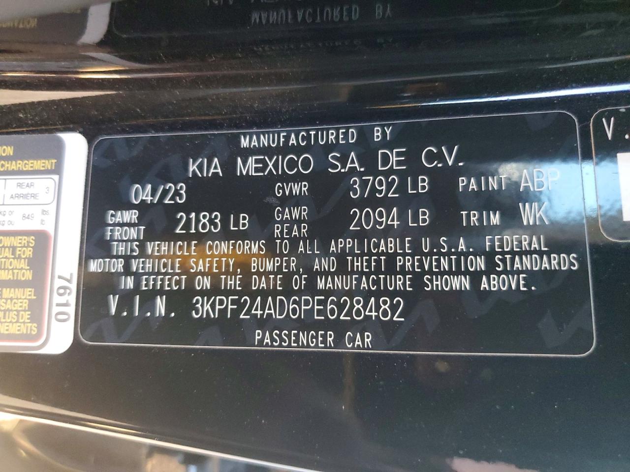 2023 KIA FORTE LXS photo 12