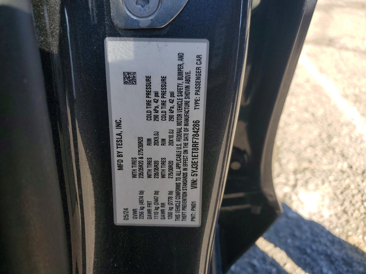 2024 TESLA MODEL 3 photo 12