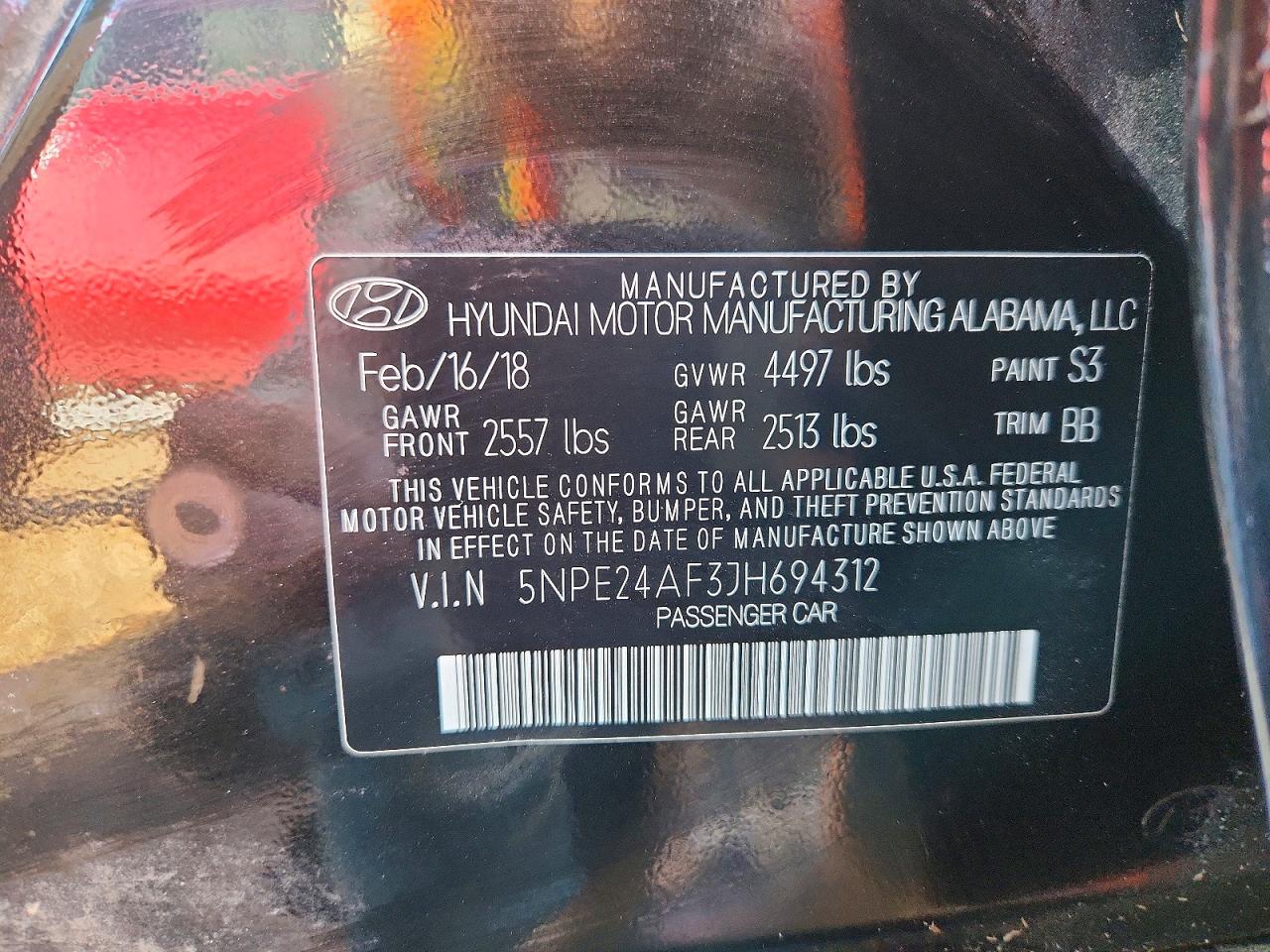 2018 HYUNDAI SONATA SE photo 23