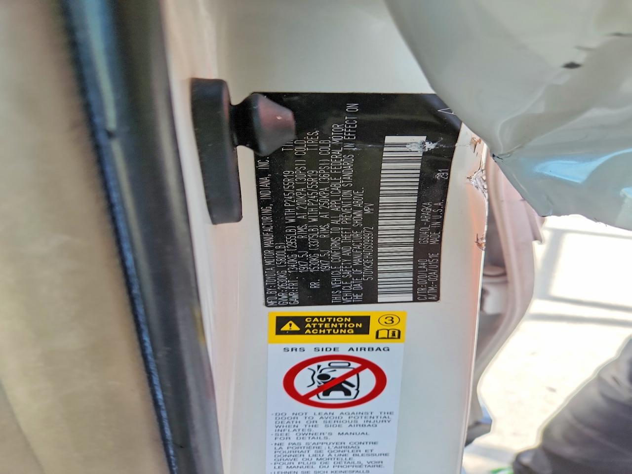 2013 TOYOTA HIGHLANDER LIMITED photo 34