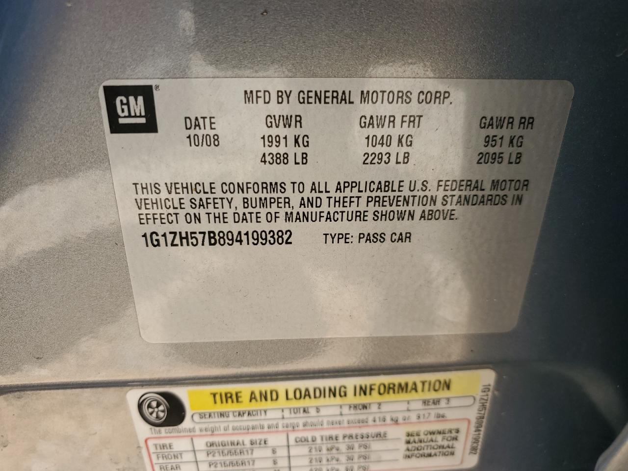2009 CHEVROLET MALIBU 1LT photo 12