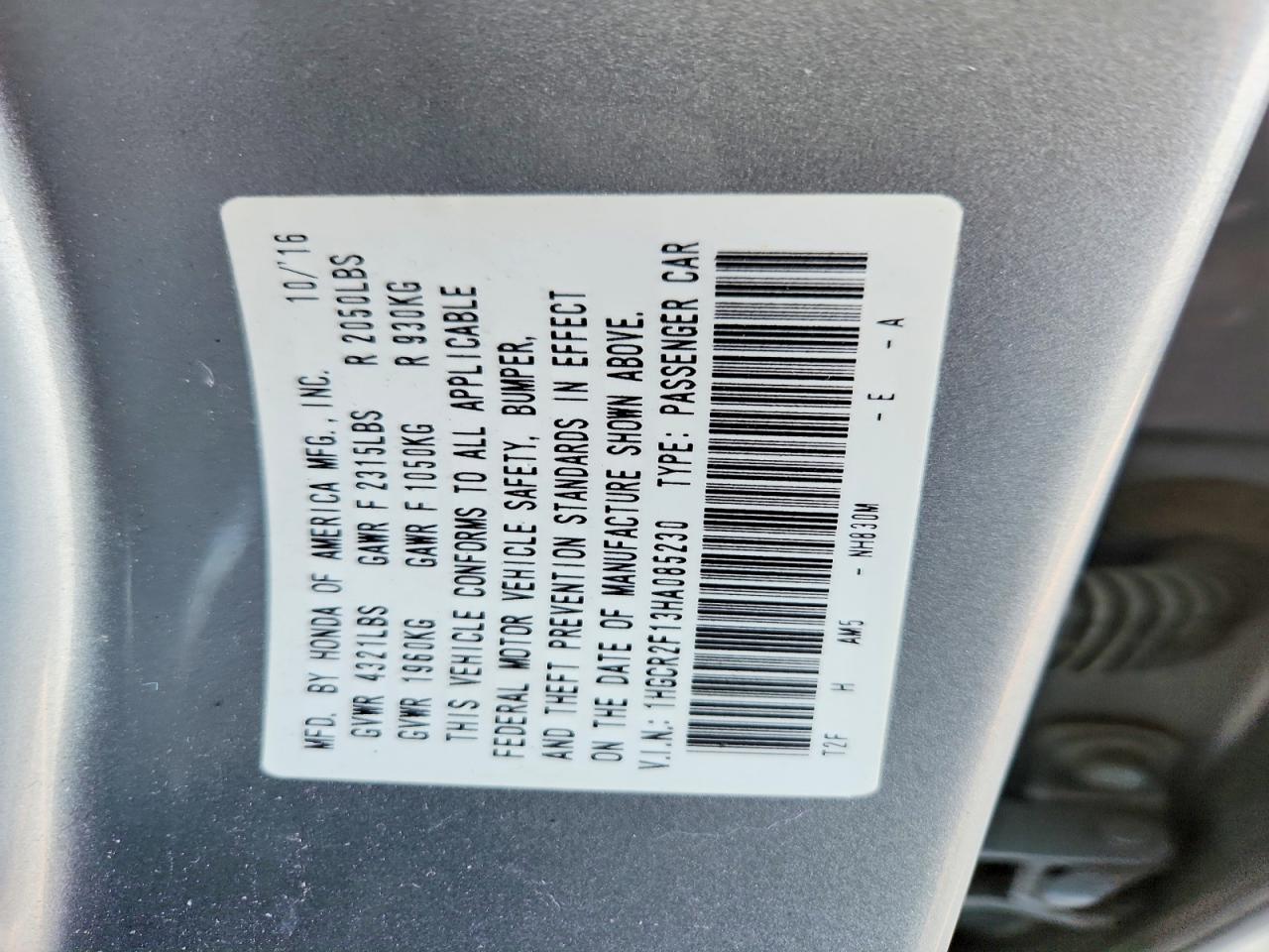 2017 HONDA ACCORD SPORT SPECIAL EDITION photo 12