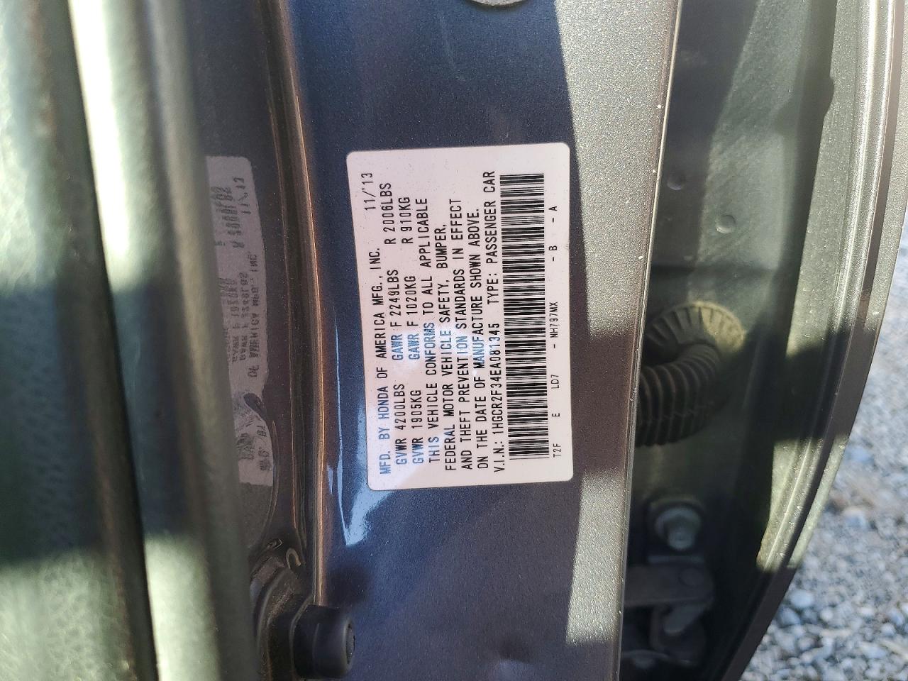 2014 HONDA ACCORD LX photo 34
