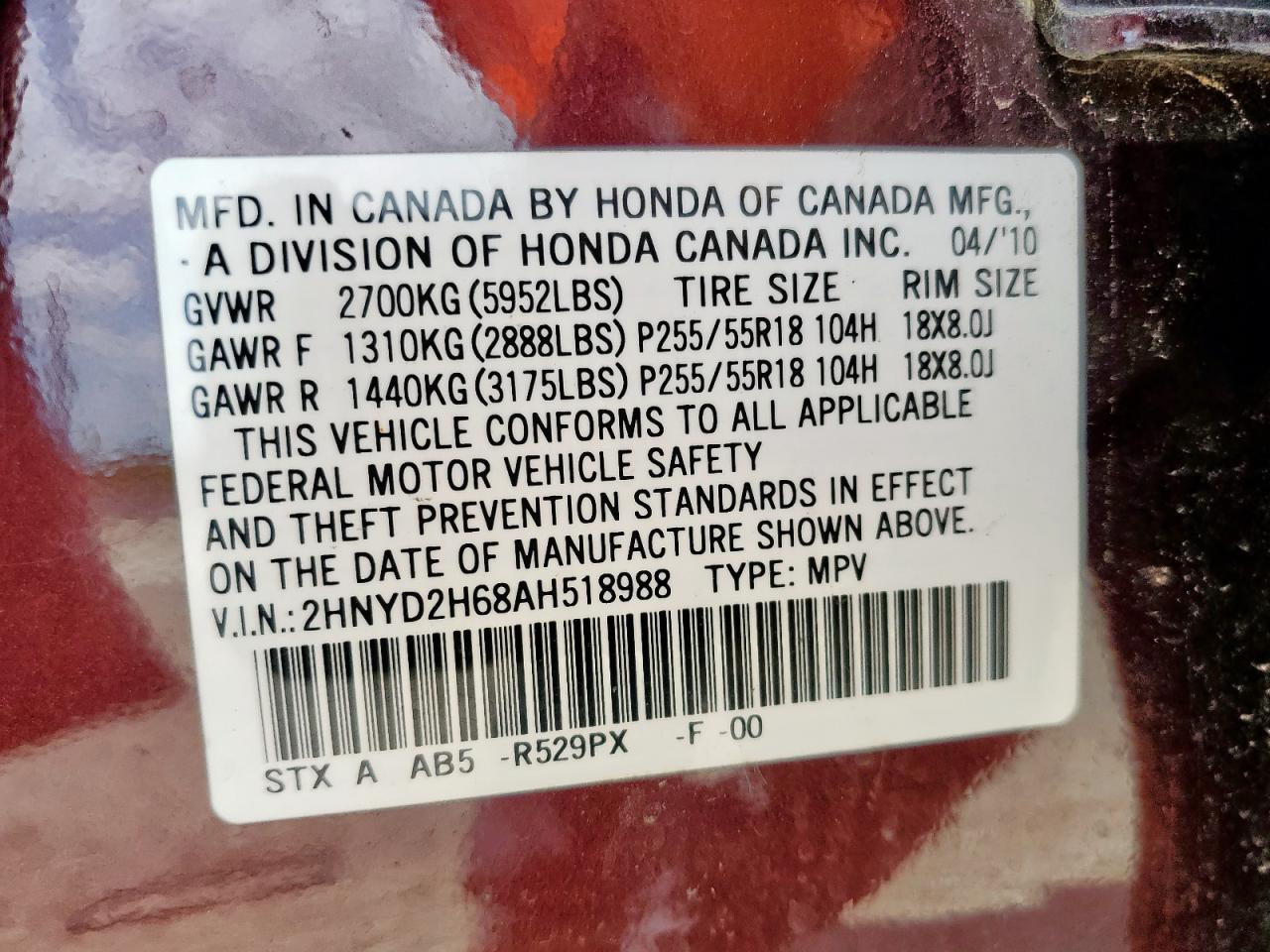 2010 ACURA MDX TECHNOLOGY photo 13