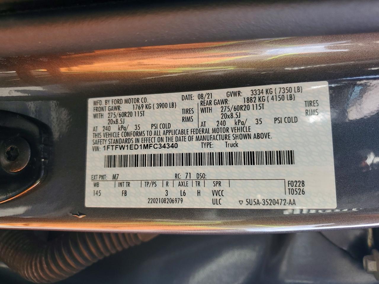 2021 FORD F150 SUPERCREW photo 13