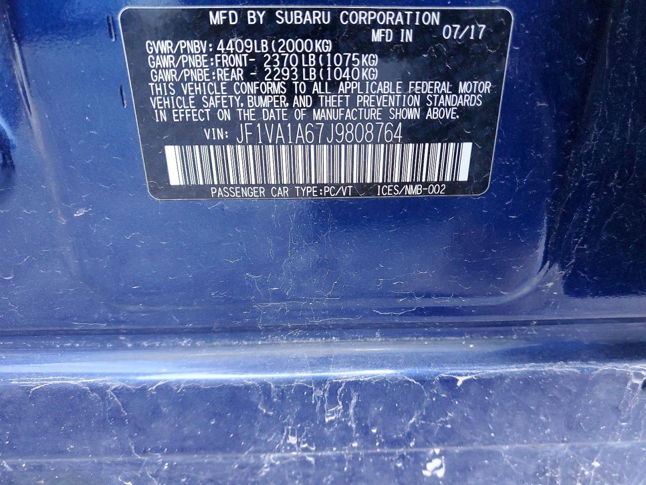 2018 SUBARU WRX photo 34