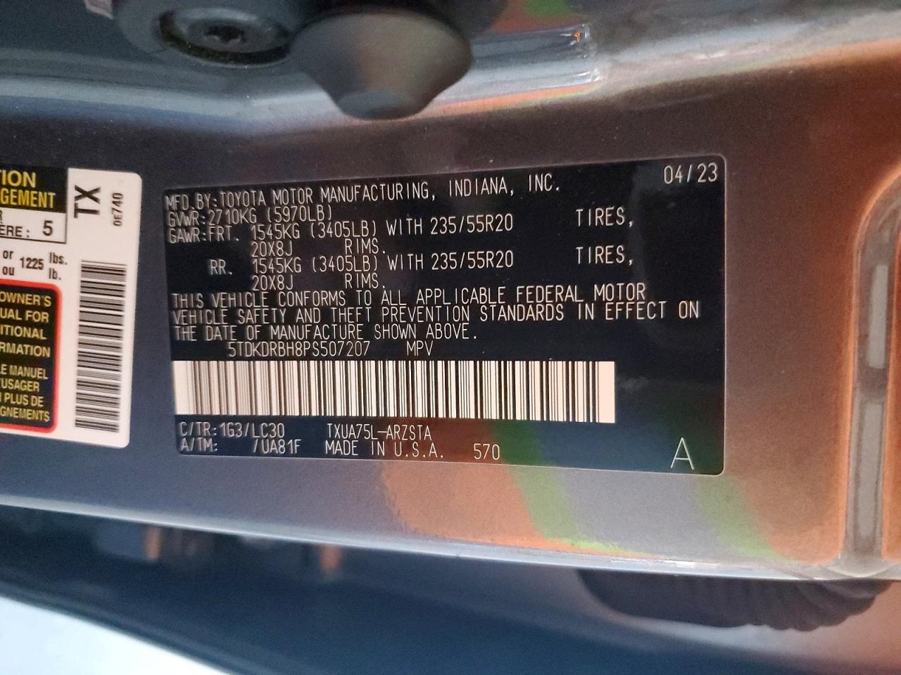 2023 TOYOTA HIGHLANDER XSE photo 13
