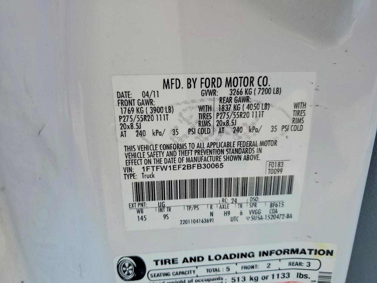 2011 FORD F150 SUPERCREW photo 23