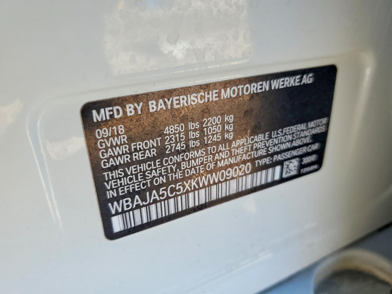 2019 BMW 530 I photo 37