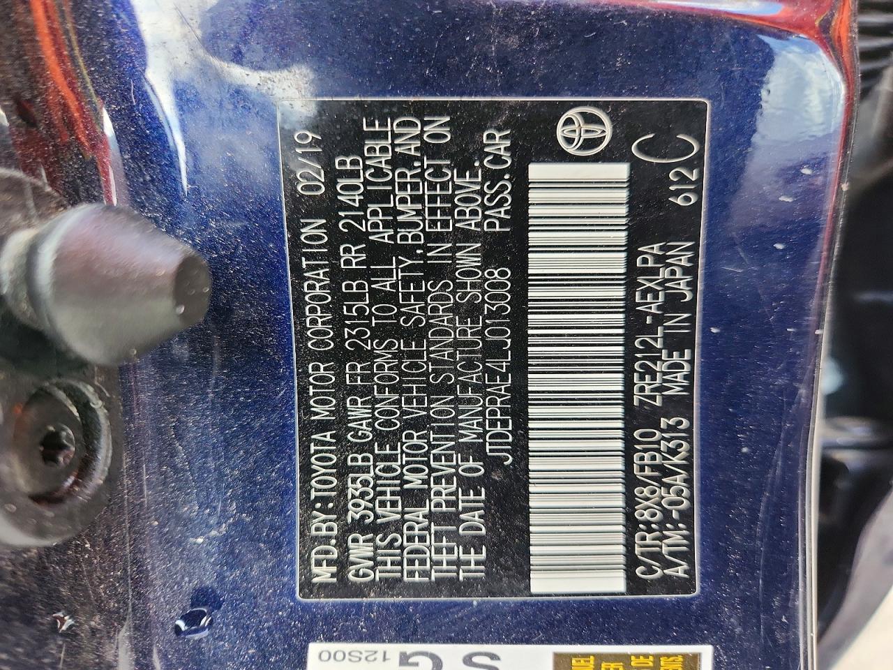 2020 TOYOTA COROLLA photo 34
