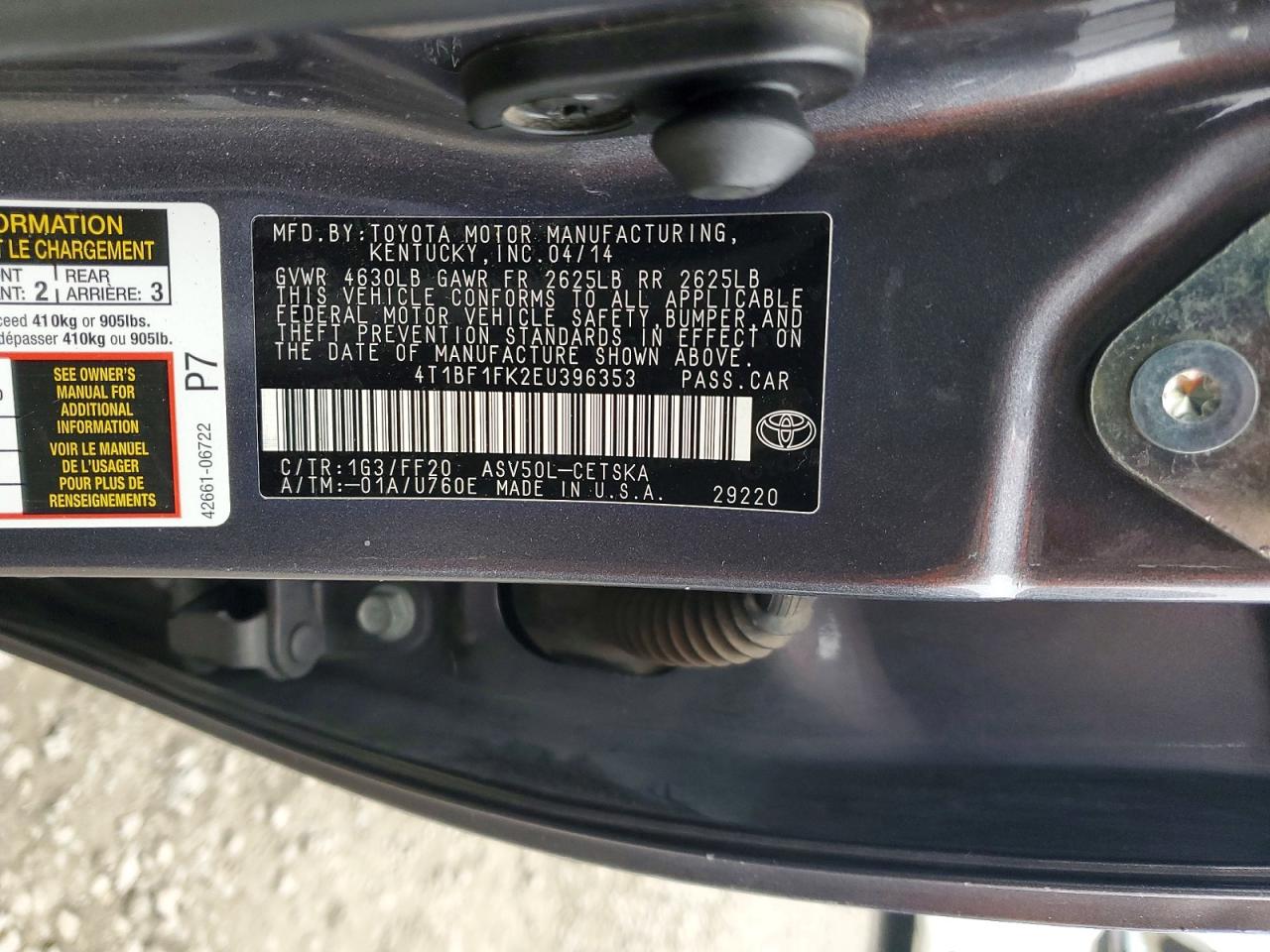 2014 TOYOTA CAMRY SE photo 34