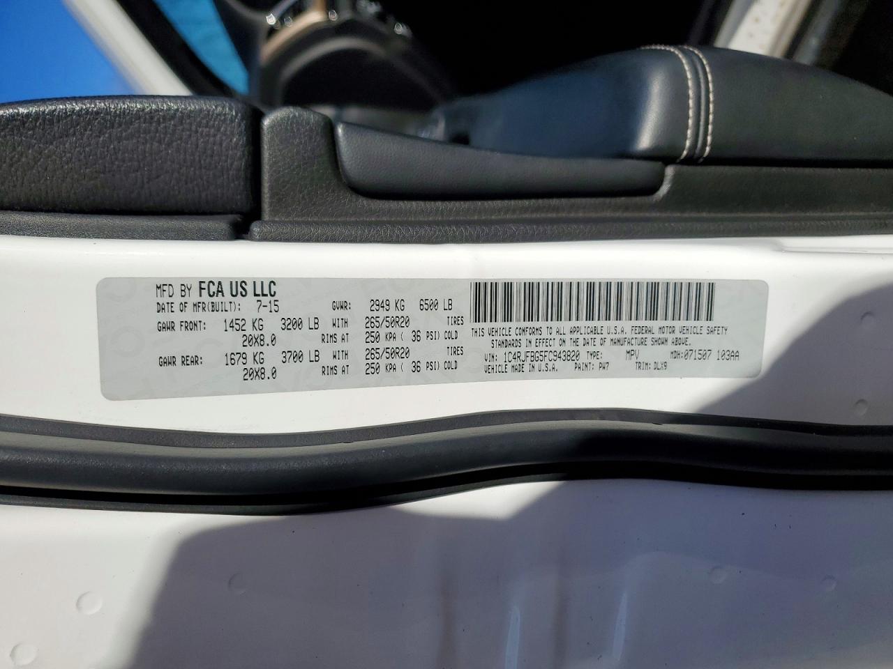 2015 JEEP GRAND CHEROKEE LIMITED photo 14