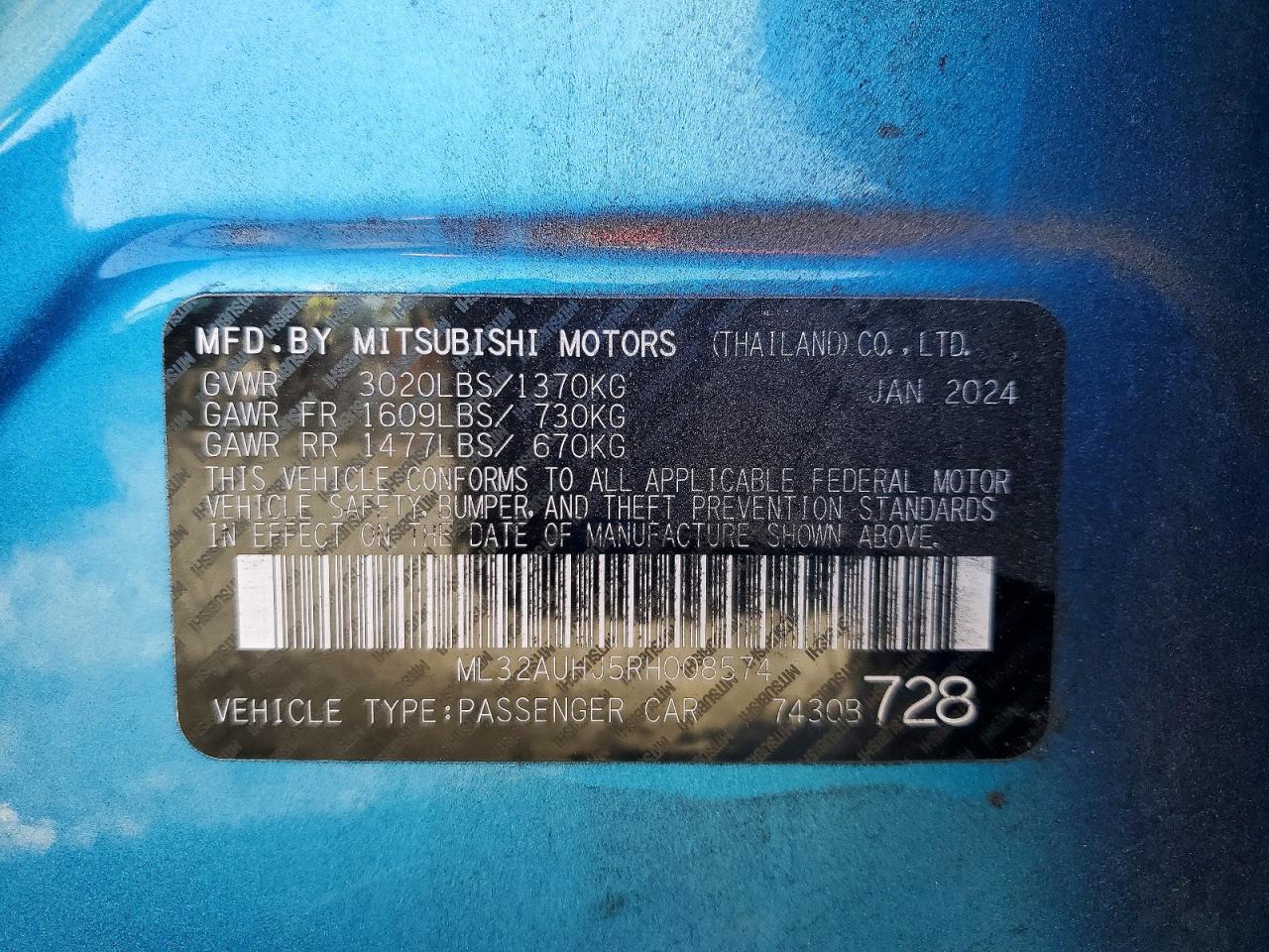 2024 MITSUBISHI MIRAGE ES photo 25