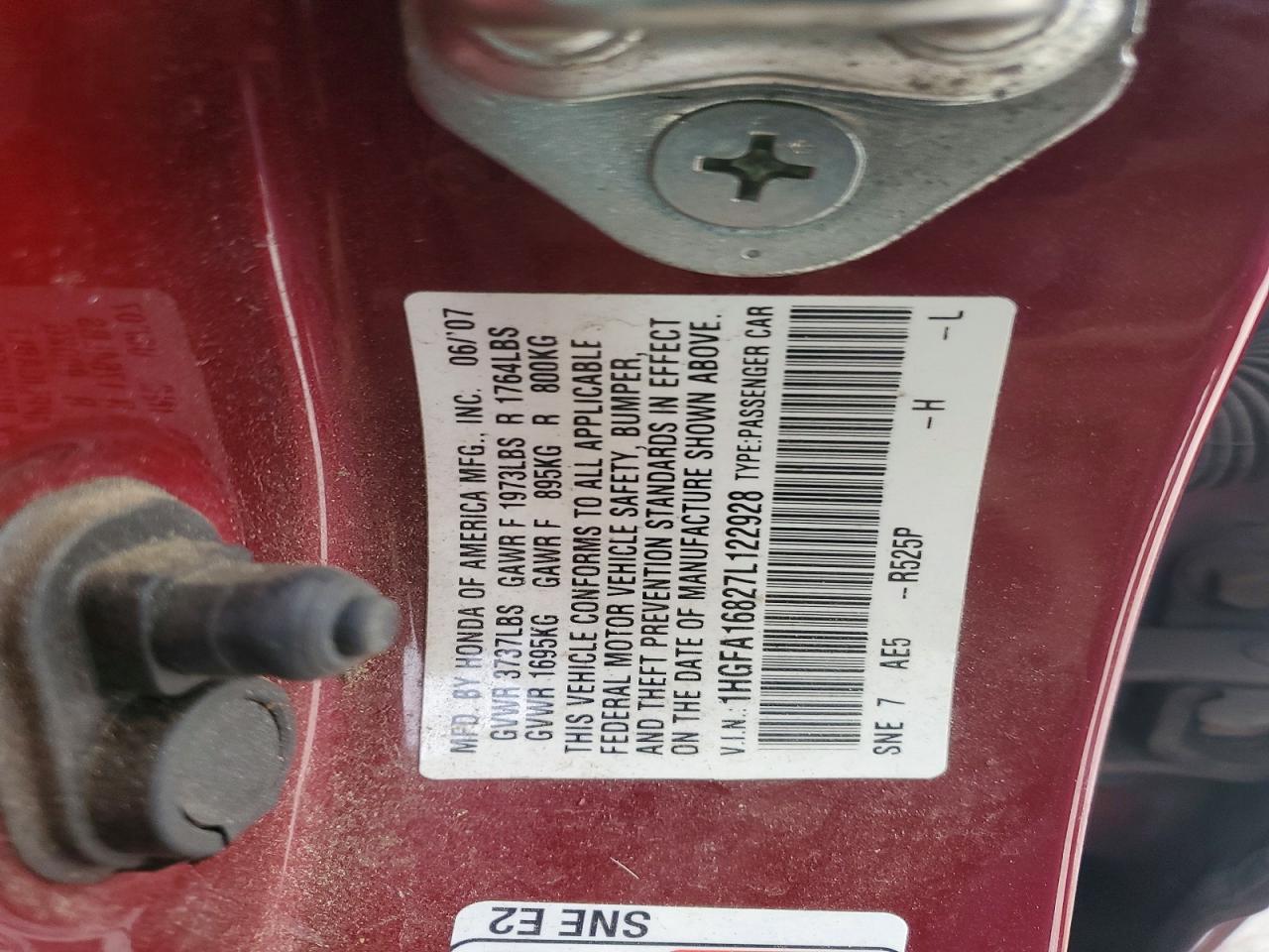 2007 HONDA CIVIC EX photo 23