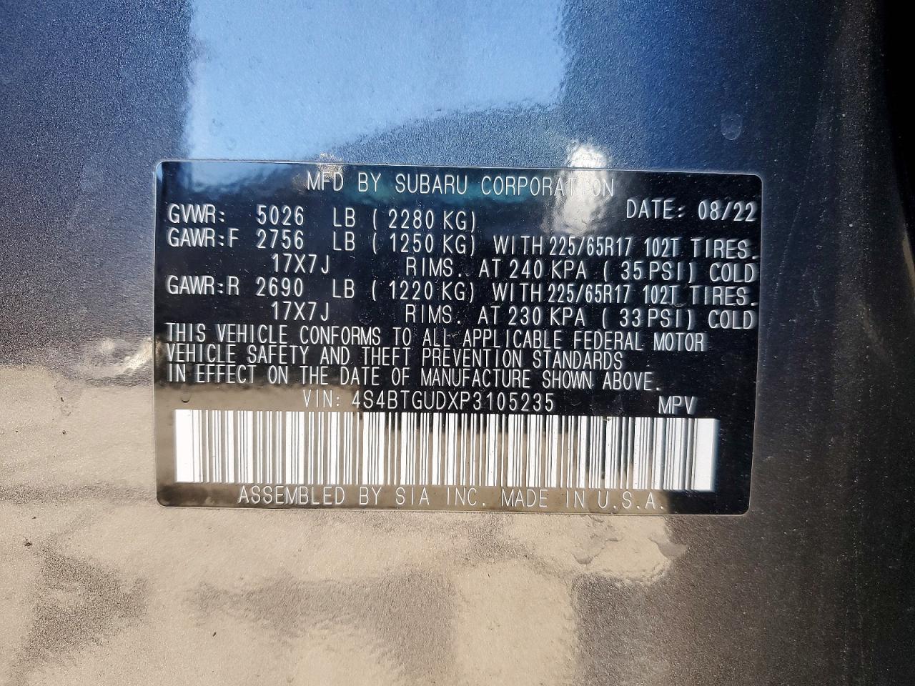 2023 SUBARU OUTBACK WILDERNESS photo 25