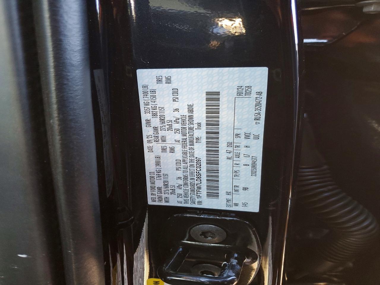 2025 FORD F150 PLATINUM photo 23