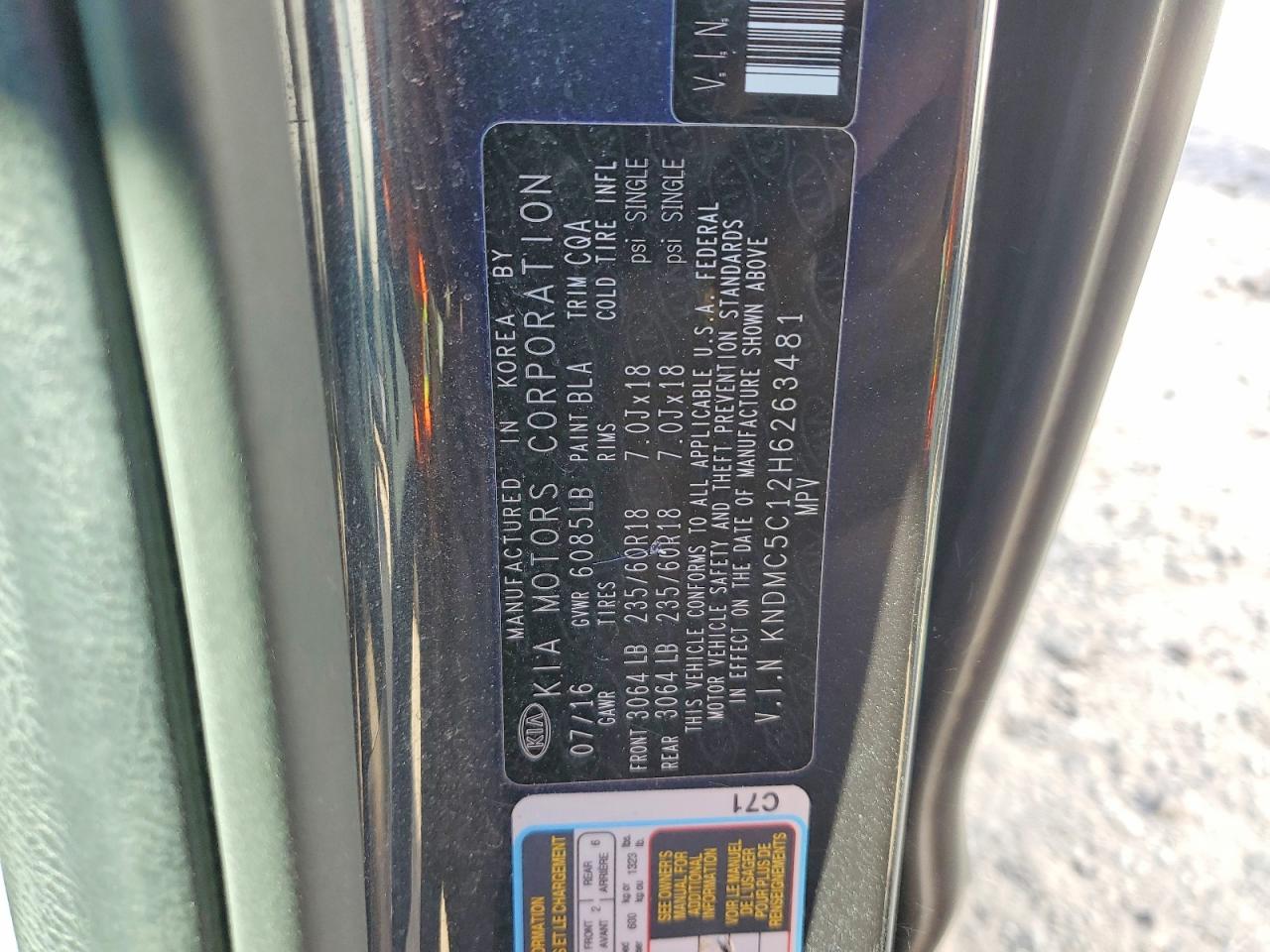 2017 KIA SEDONA EX photo 13