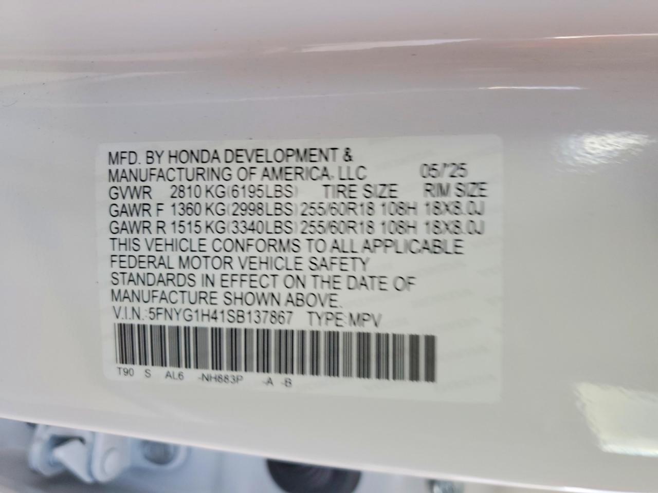2025 HONDA PILOT EXL photo 14
