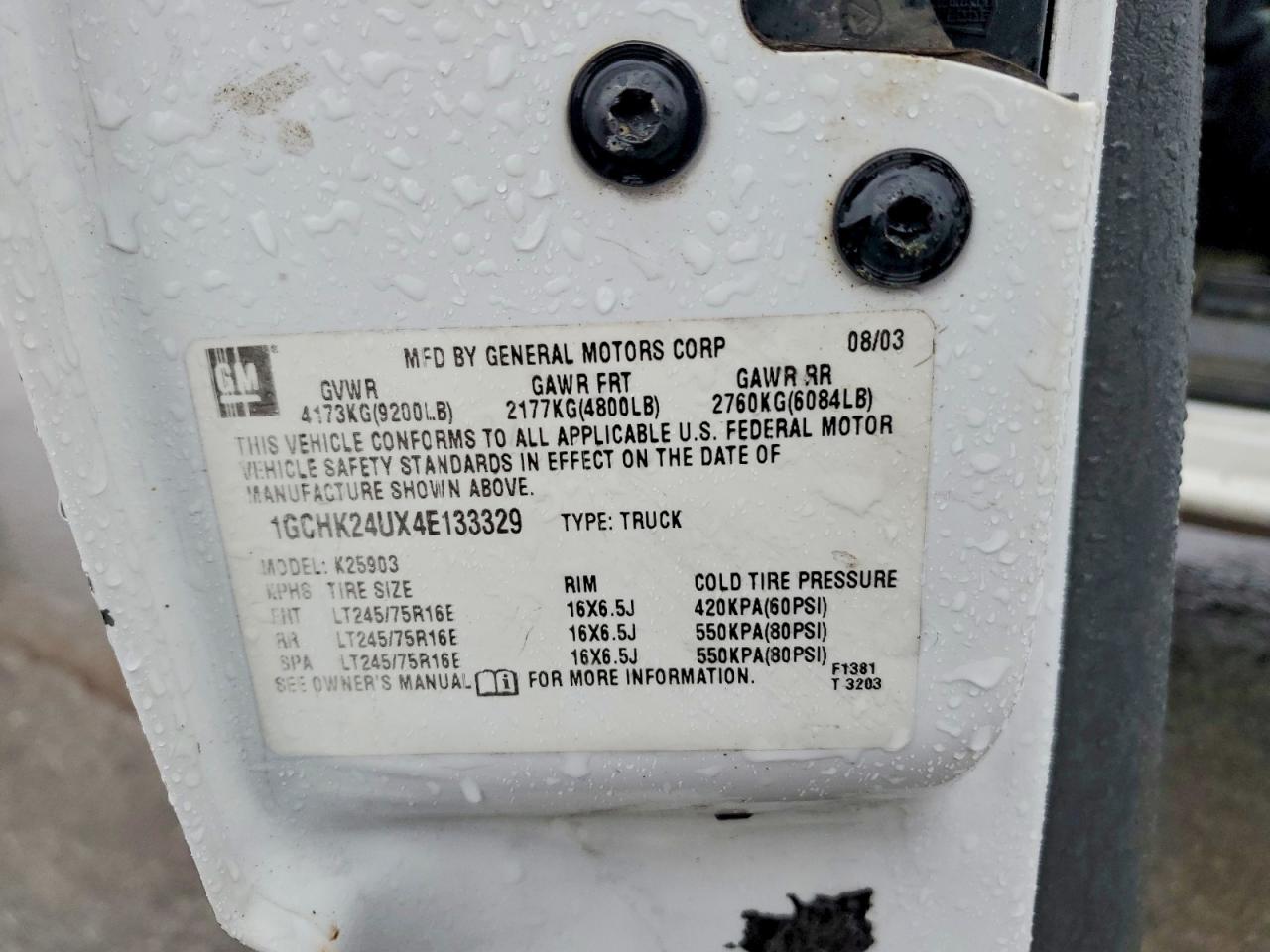 2004 CHEVROLET SILVERADO K2500 HEAVY DUTY photo 12