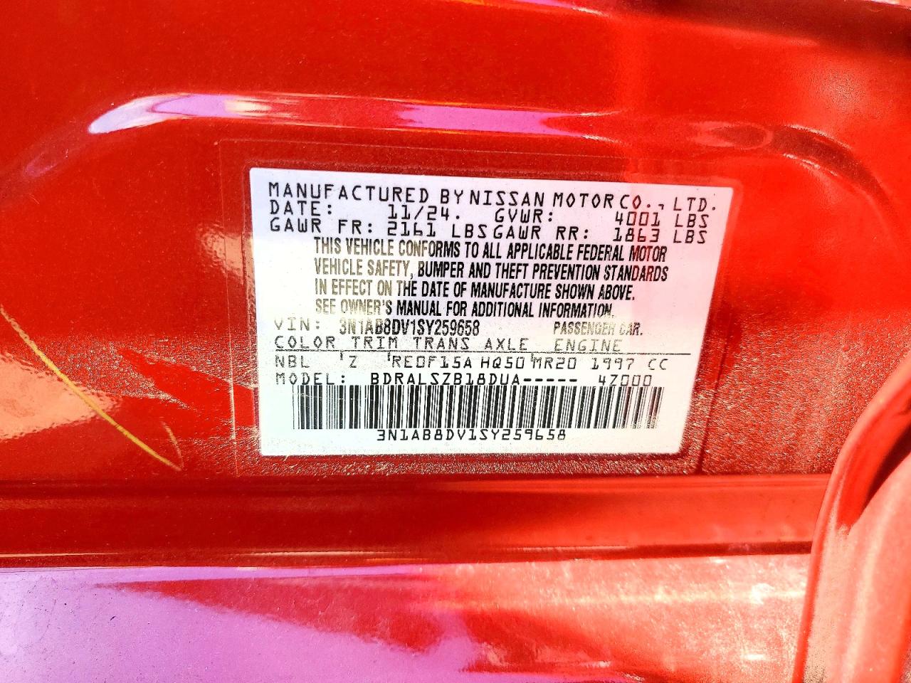 2025 NISSAN SENTRA SR photo 12