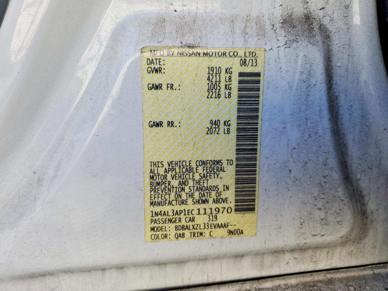 2014 NISSAN ALTIMA 2.5 photo 23