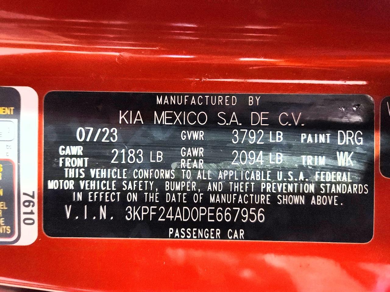 2023 KIA FORTE LXS photo 25