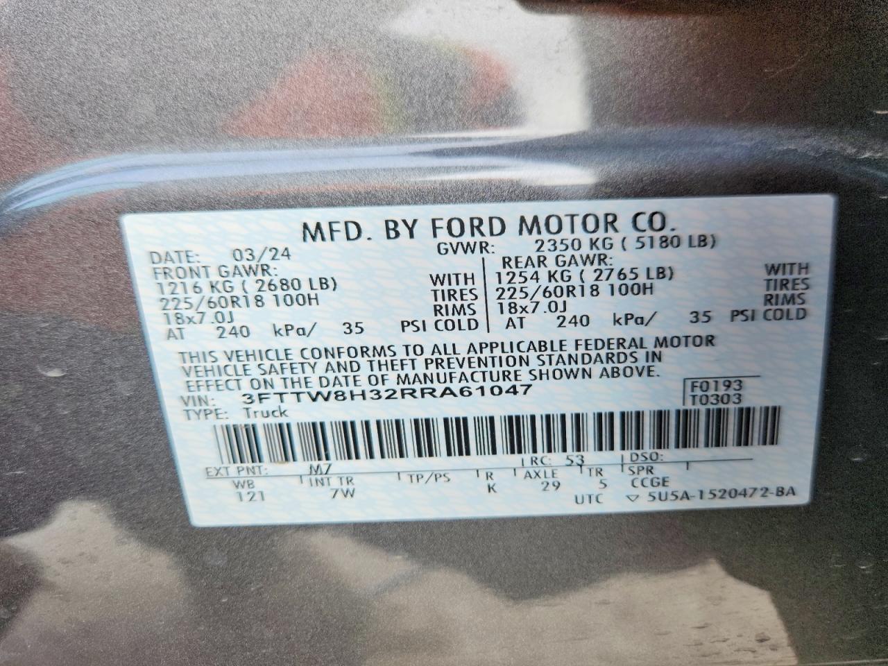 2024 FORD MAVERICK XLT photo 12