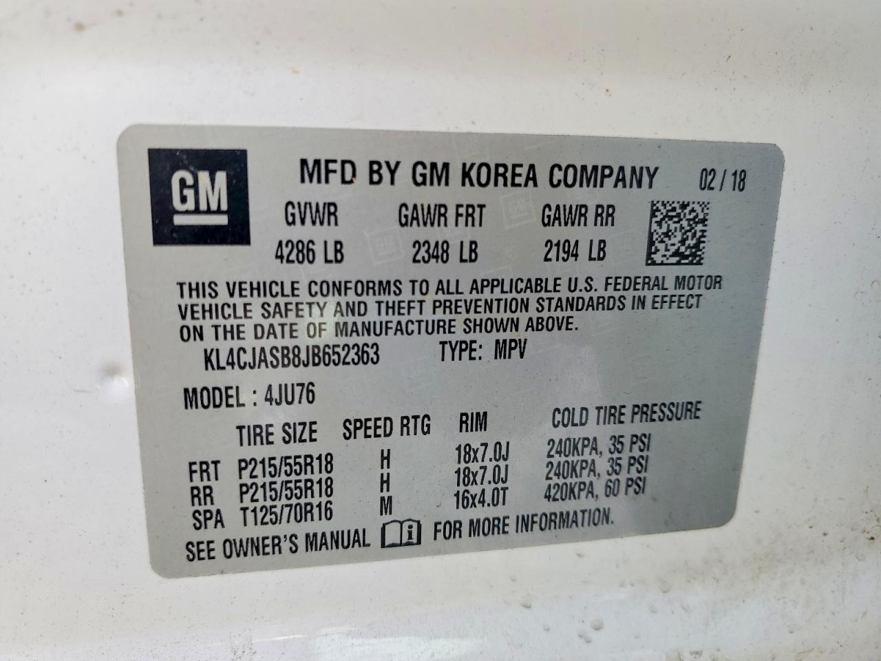 2018 BUICK ENCORE photo 13