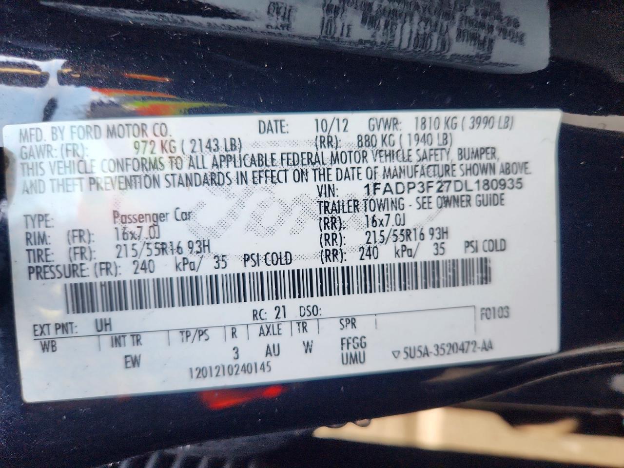 2013 FORD FOCUS SE photo 12