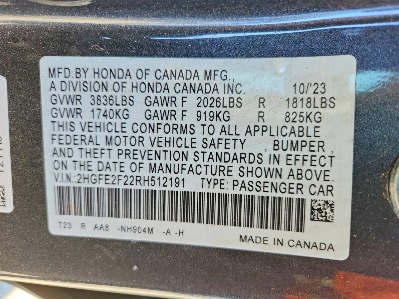 2024 HONDA CIVIC LX photo 25
