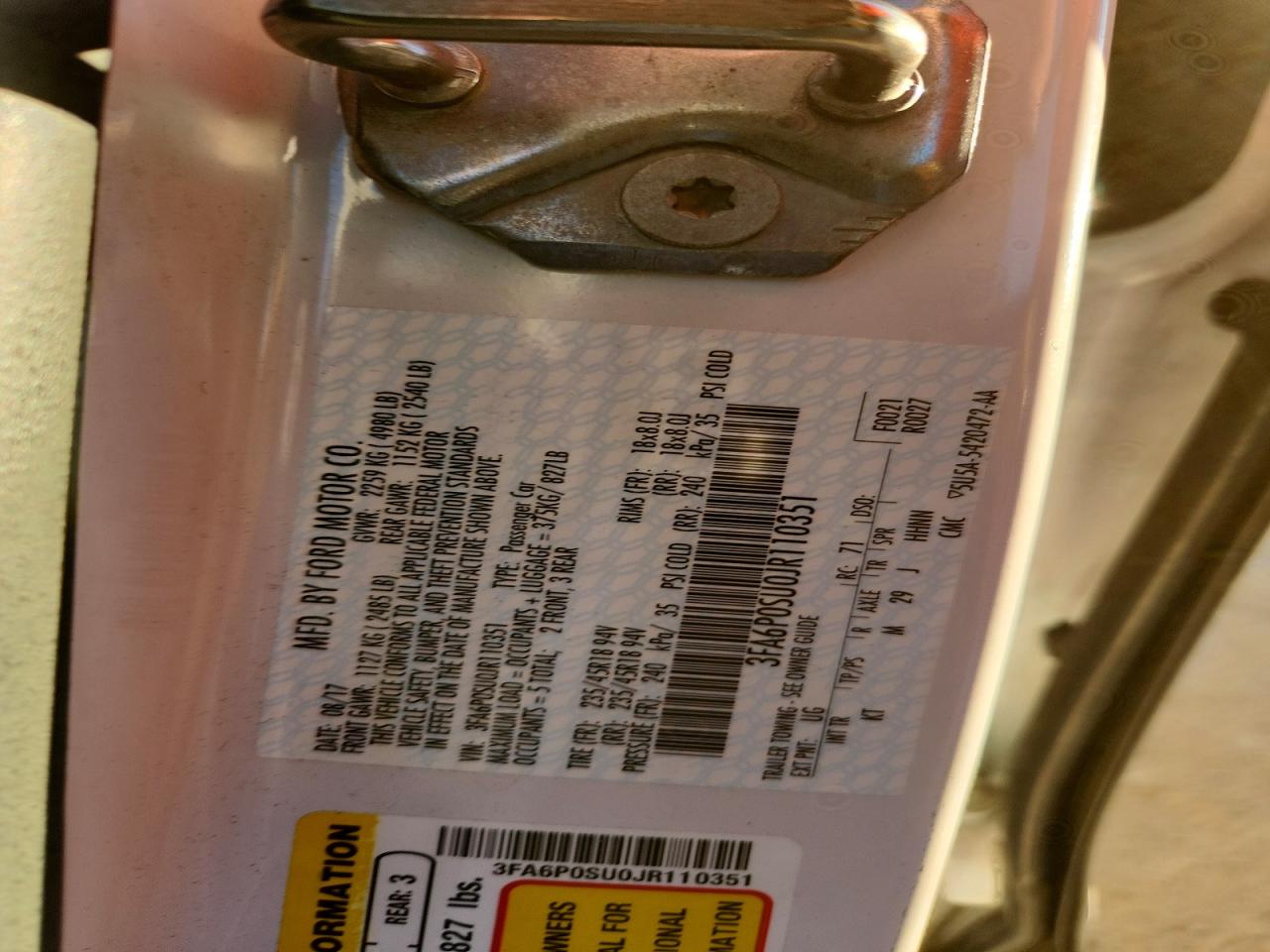 2018 FORD FUSION TITANIUM photo 23