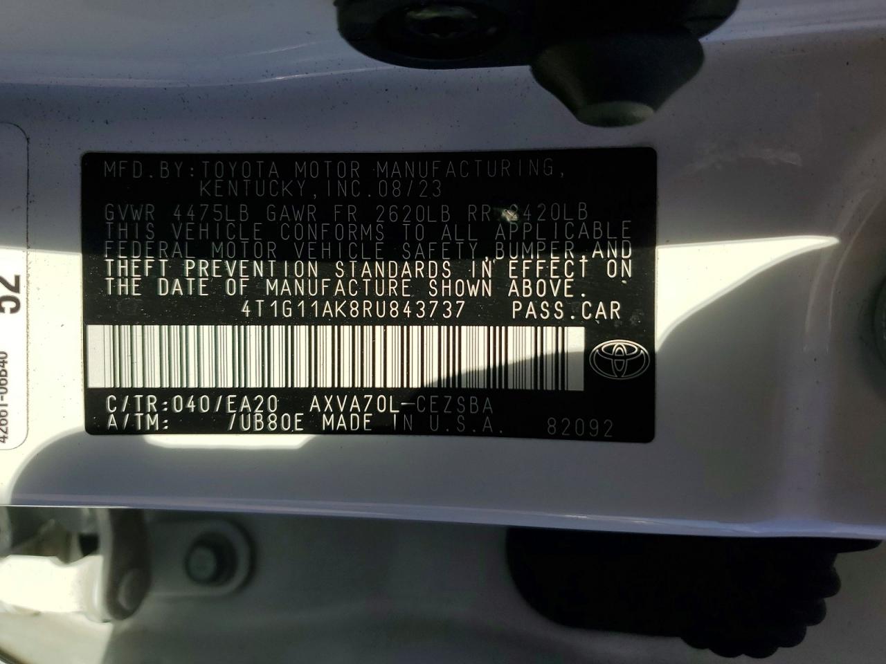 2024 TOYOTA CAMRY SE NIGHT SHADE photo 23