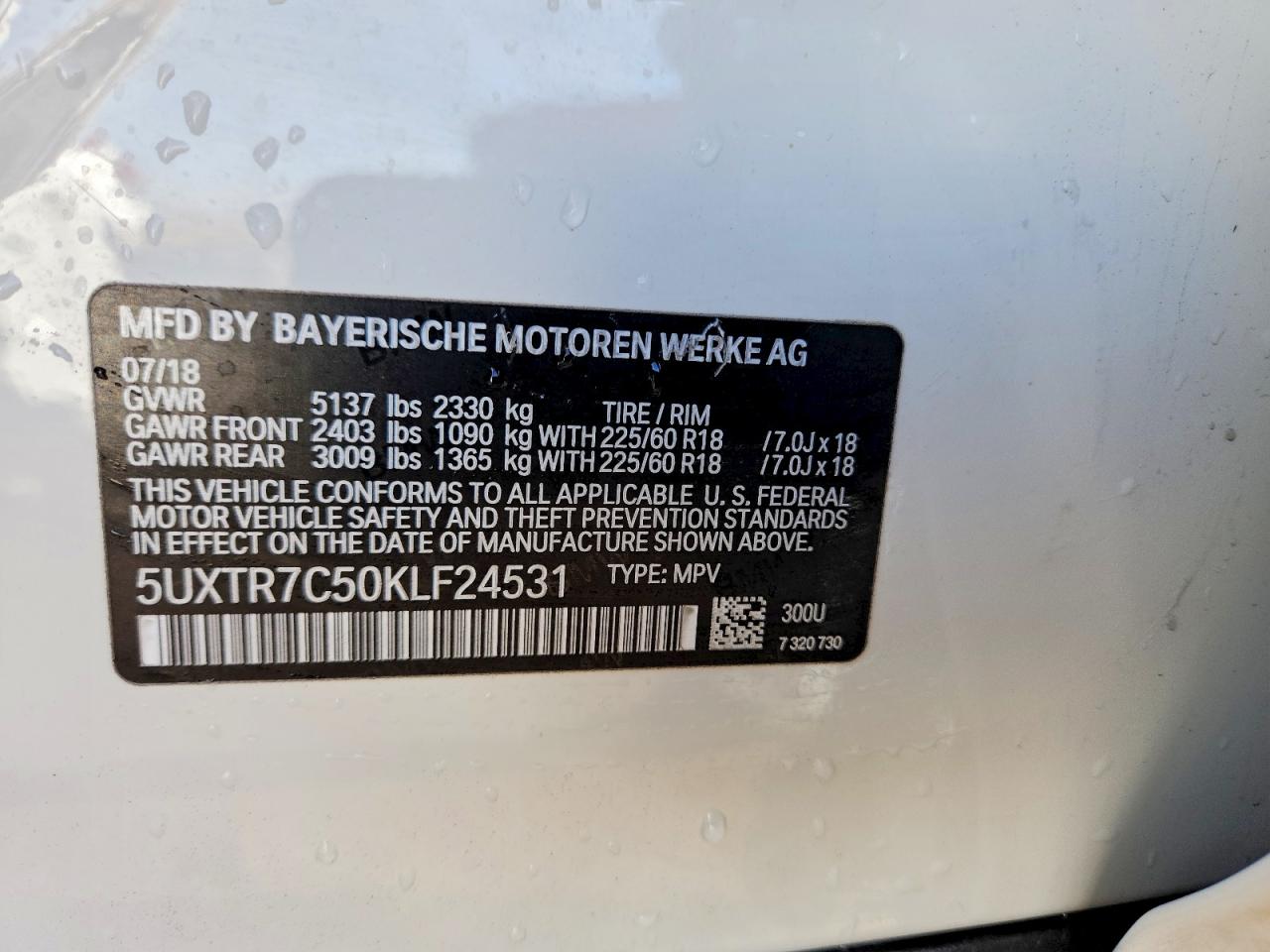 2019 BMW X3 SDRIVE30I photo 37