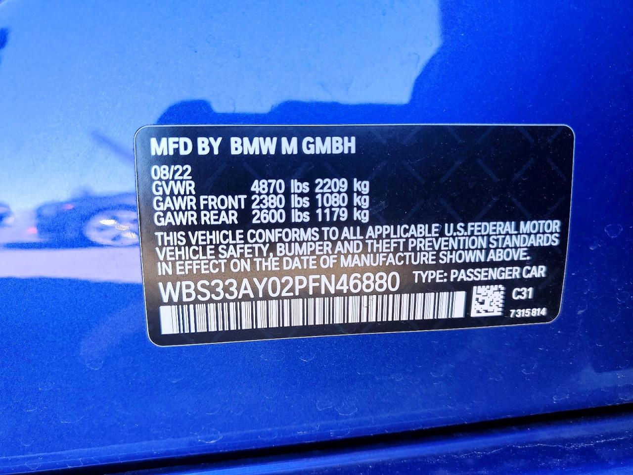 2023 BMW M3 COMPETITION photo 12