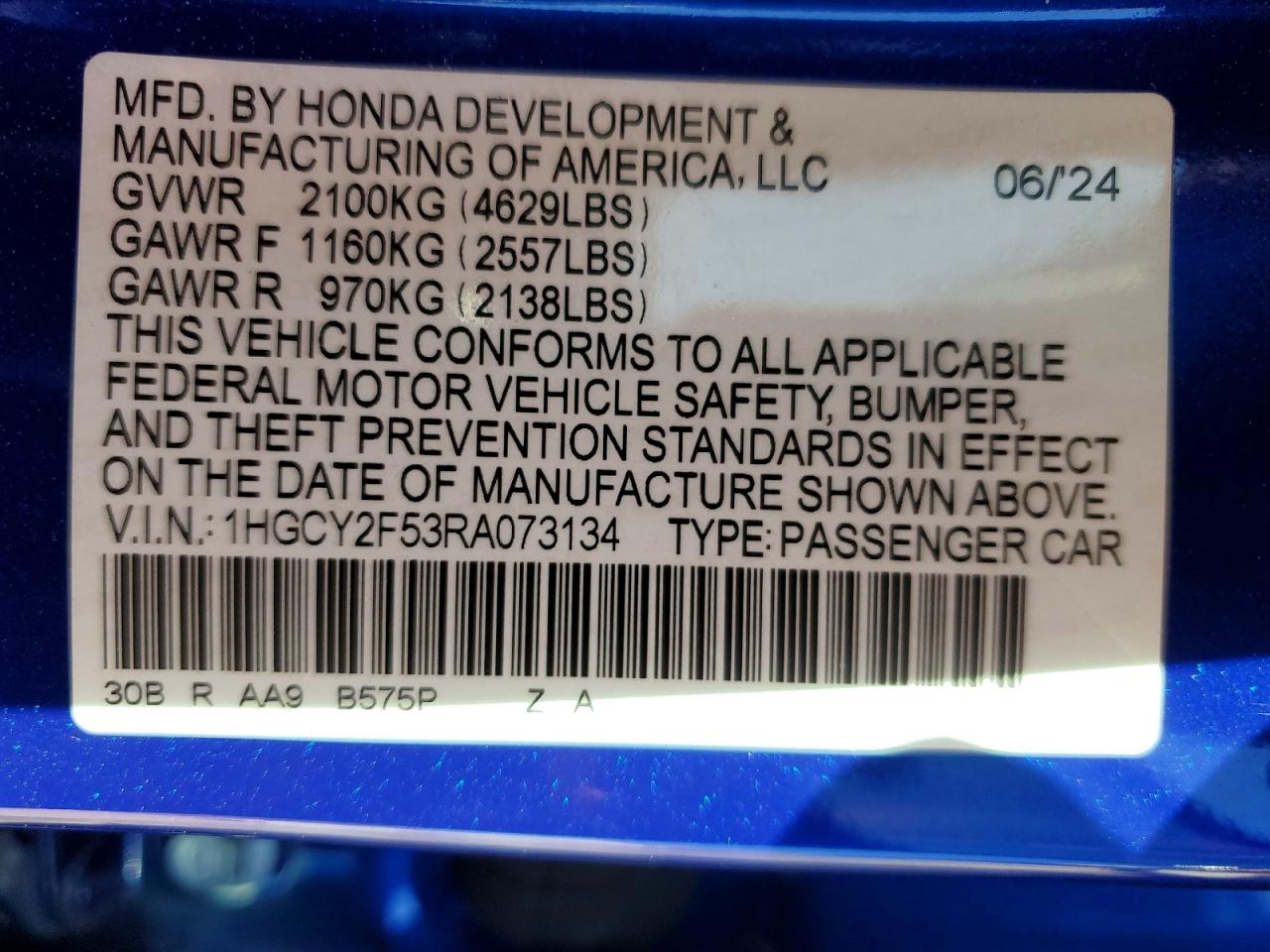 2024 HONDA ACCORD HYBRID SPORT photo 12